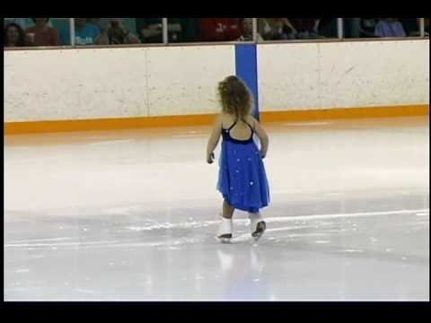 This little girl shows off her amazing moves on the ice rink
