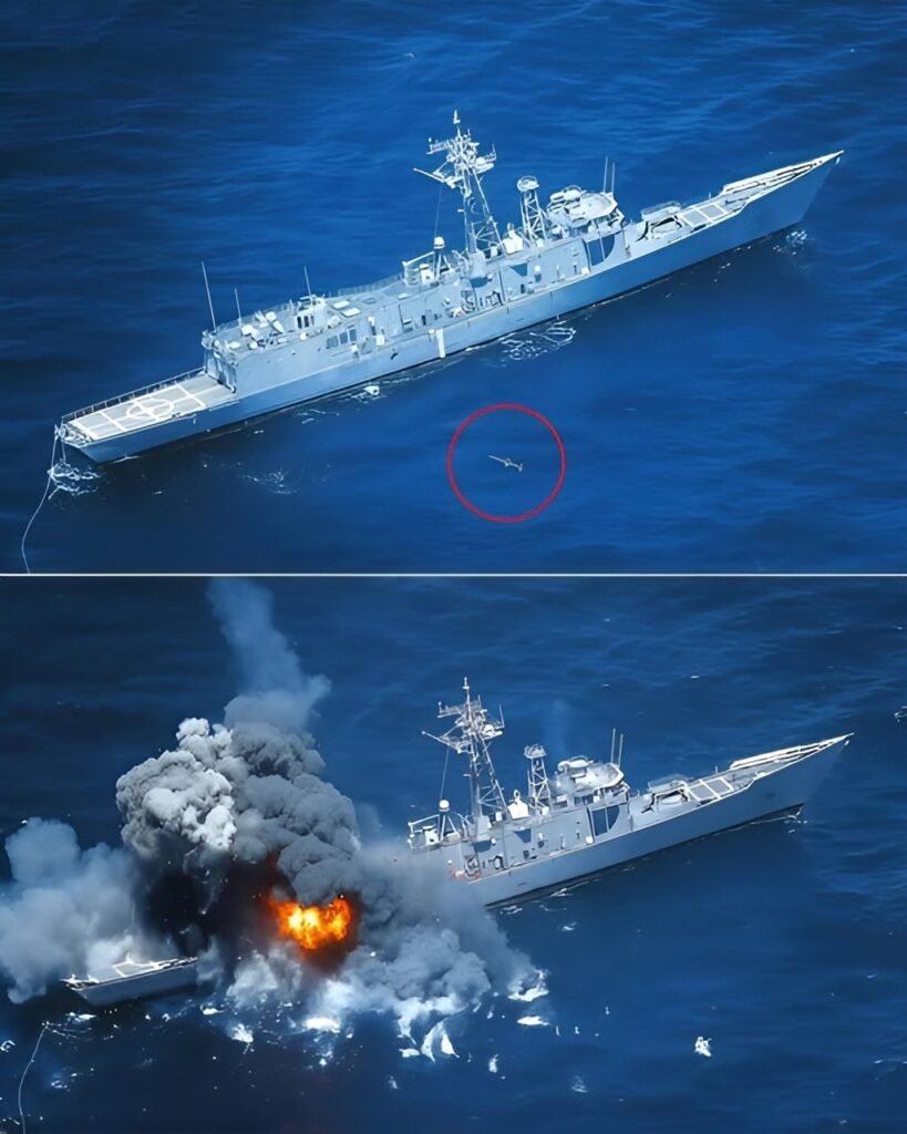 USS Rodney M. Davis (FFG-60) Sink After hit by…
