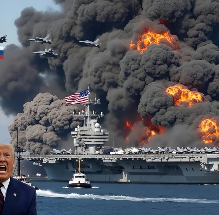 BREAKING: Shocking reports are circulating that a Russian Su-57 stealth fighter pilot has allegedly carried out a devastating strike on a U.S. aircraft carrier reportedly transporting more than 700 tanks.