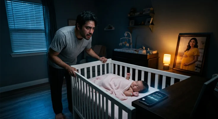My wife died giving birth to our daughter, and I hated that baby from her very first cry. Six weeks later, I walked into her room determined to let her cry herself out, until I saw something tied around her wrist. It was a little red bracelet. I hadn’t put it on her. And under her pillow was my dead wife’s cell phone, powered on.